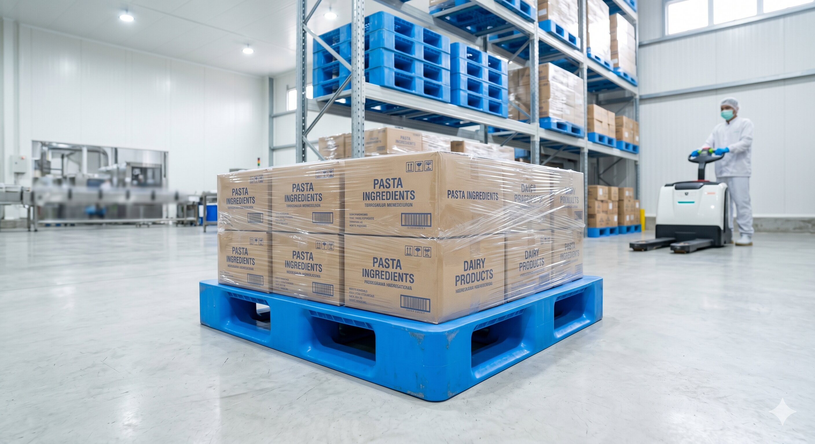 Pallet Plastik Food Grade Higienis Desain Rata untuk Industri Makanan dan Farmasi