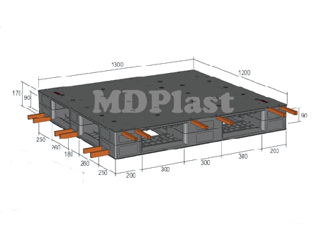 Plastic Pallet MDP 1312-6R Indonesia