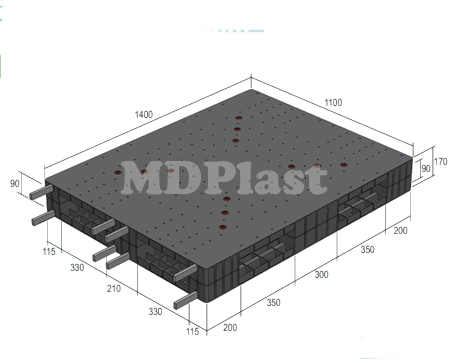 Plastic Pallet MDP 1411-RRP Indonesia