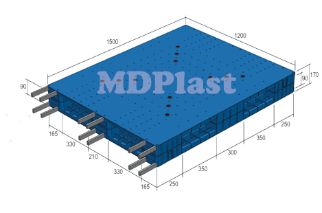 Plastic Pallet MDP 1512-RRP Indonesia