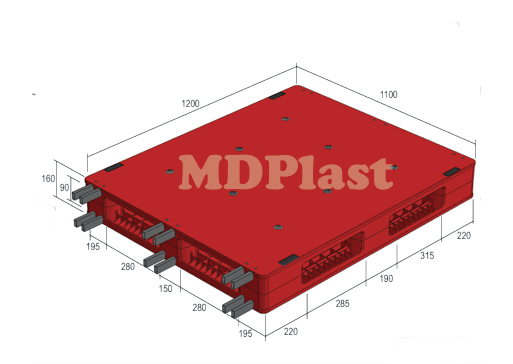 Plastic Pallet MDP 1211-RR Indonesia