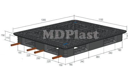Plastic Pallet MDP 1311-6R Indonesia